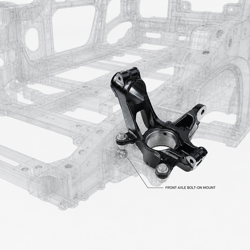 OEM 400156LA1A Front Steering Knuckle for Nissan Sentra B18Z 2020-2025 - Product Image 2 of 6 - OEM 400156LA1A