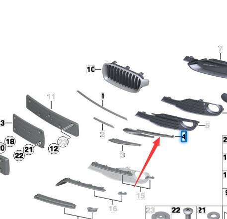 OEM 51117279695 Fog Light Frame Trim for BMW 3 Series F30 - Product Image 4 of 4 - OEM 51117279695