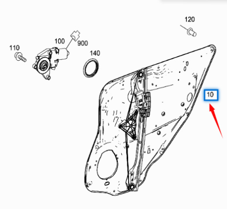 OEM 2127301779 Rear Lifter Bracket Belt Plate for Mercedes C-Class W204 - Product Image 4 of 4 - OEM 2127301779