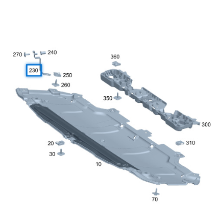 OEM 2545240900 Front Bumper Lower Guard Bracket for Mercedes GLC X254 - Product Image 4 of 4 - OEM 2545240900