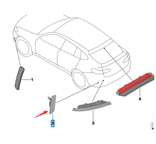 OEM 63148083837 Rear Bumper Left Reflector for BMW X4 G02 LCI - Product Image 6 of 6 - OEM 63148083837