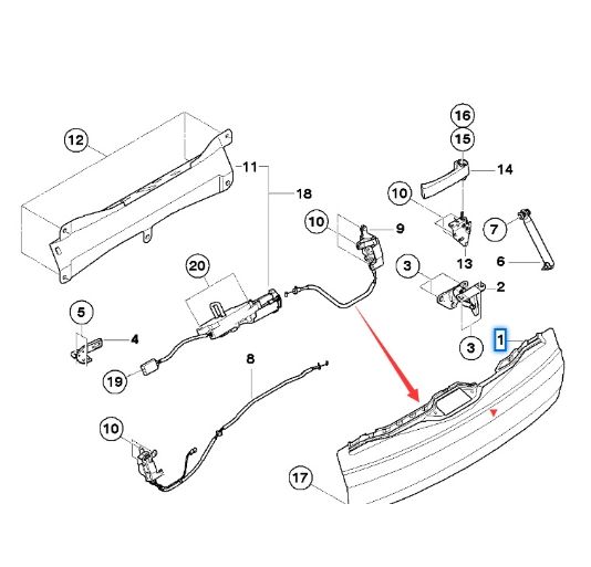 OEM 41627161677 BMW X5 E70 Rear Undercover Primer - Product Image 4 of 4 - OEM 41627161677